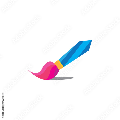 Watercolor brush icon vector illustration colorful design Free Download Watercolor brush icon vector illustration colorful design - GFXLoad