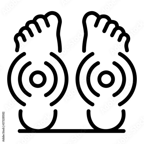Foot massage self care icon. Outline foot massage self care vector icon for web design isolated on white background