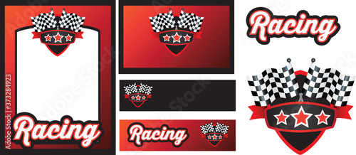 motorsport racing template set