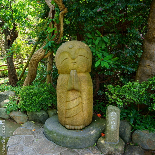 Kamakura / Japan. Jizo statue at the Hase-Dera temple photo