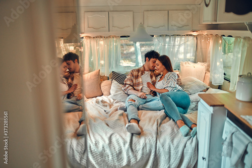 Couple in motor home