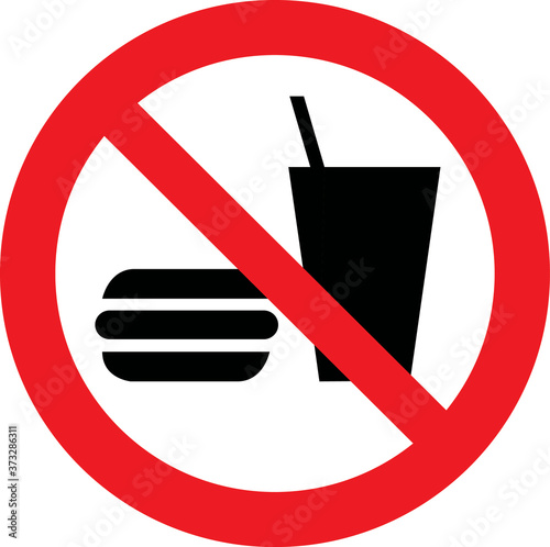 No eat and drink signs and symbols