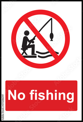 No fishing signs and symbols