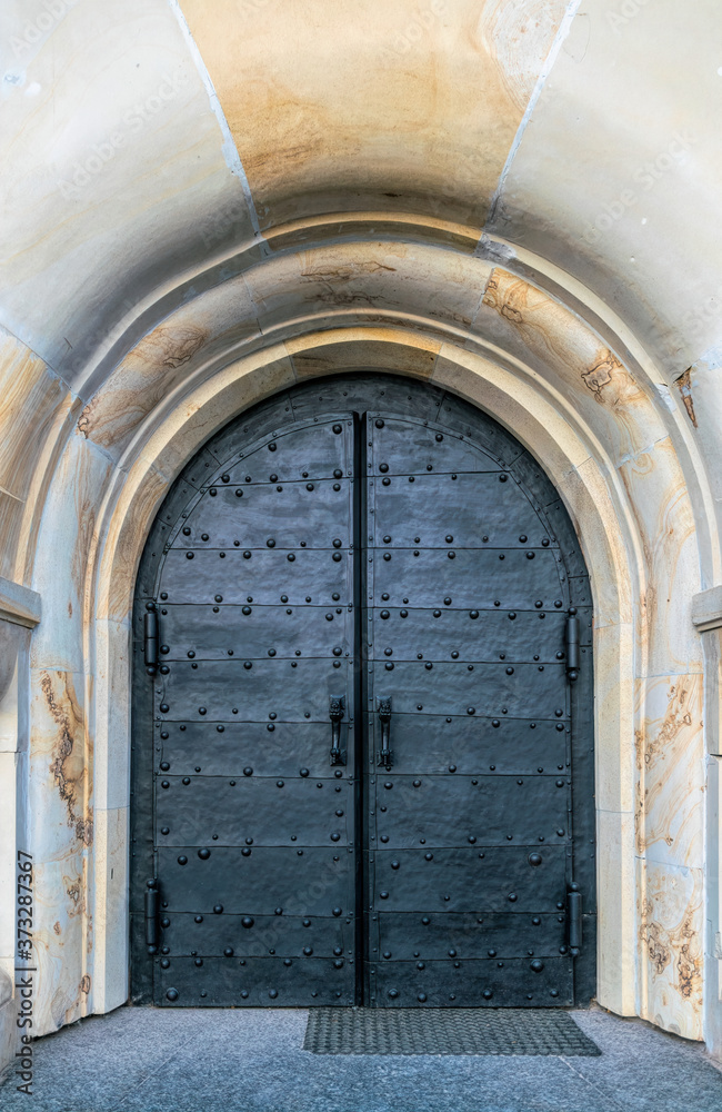 Bronze forged gates of the old monastery Bronze forged gates of the old monastery