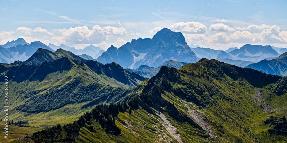 panorama of the alps, austria