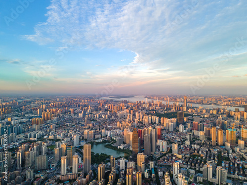 Cityscape of Wuhan city with cloud.Panoramic skyline and buildings. © AS_SleepingPanda