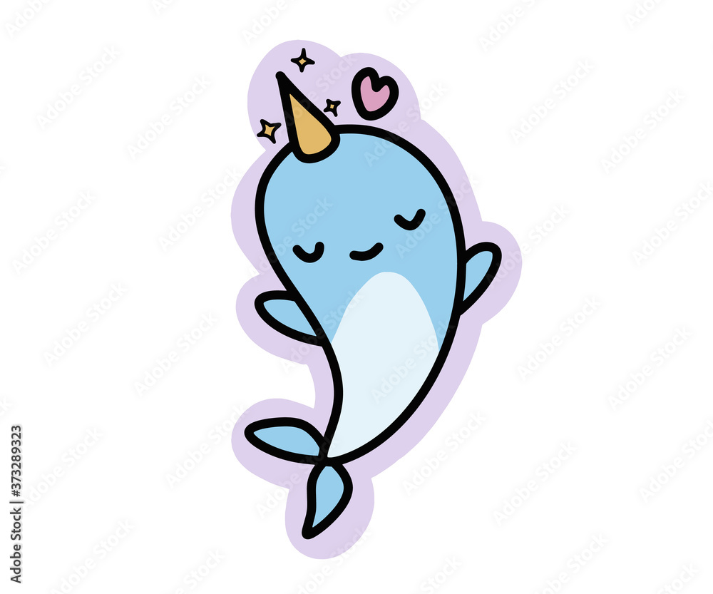 Cute Dolphin unicorn children's illustration Cute Dolphin unicorn children's illustration