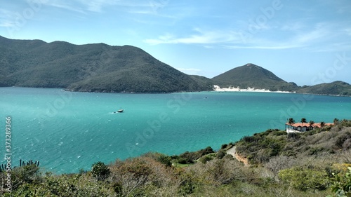 lake and mountains