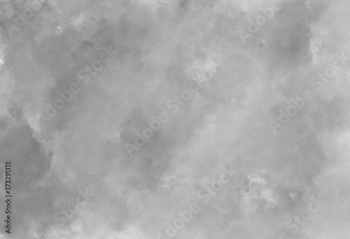 Abstract watercolor background in black or gray tones. Texture effects of clouds or fog.