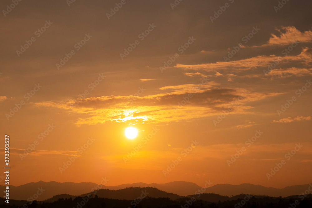 Fototapeta premium Beautiful sky on sunset time