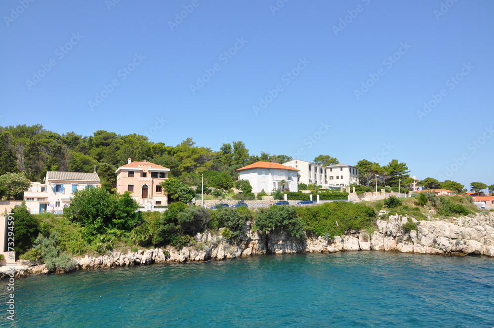 Veli Losinj tropical resort in the Adriatic sea.