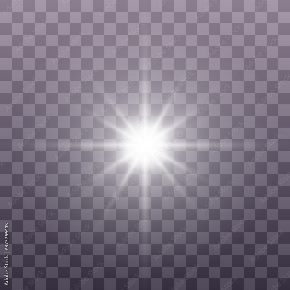 White sparkles, stars