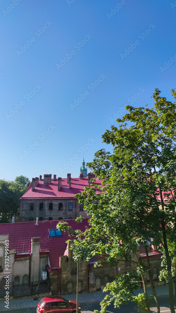 Lviv City Old Architecture in the summer season