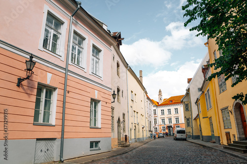 Old town street in Tallinn  Estonia