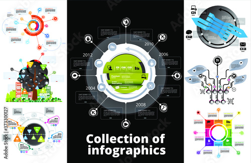 Business infographic layout. Design colorful presentation templates