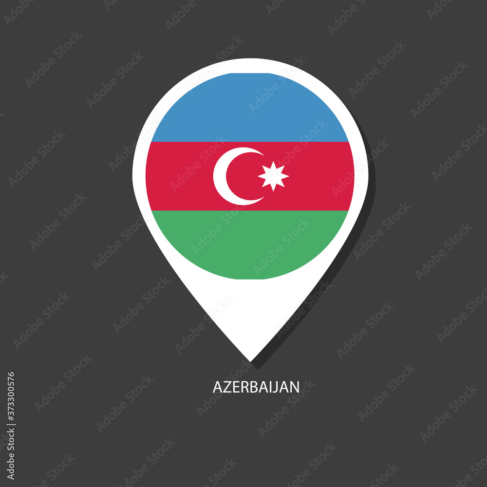Azerbaijan flag Vector marker with flags.
Azerbaijan flag Vector marker with flags.