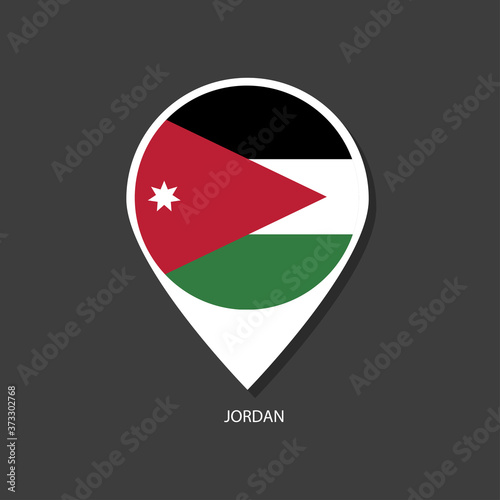 Free Download Jordan flag Vector marker with flags. - GFXLoad