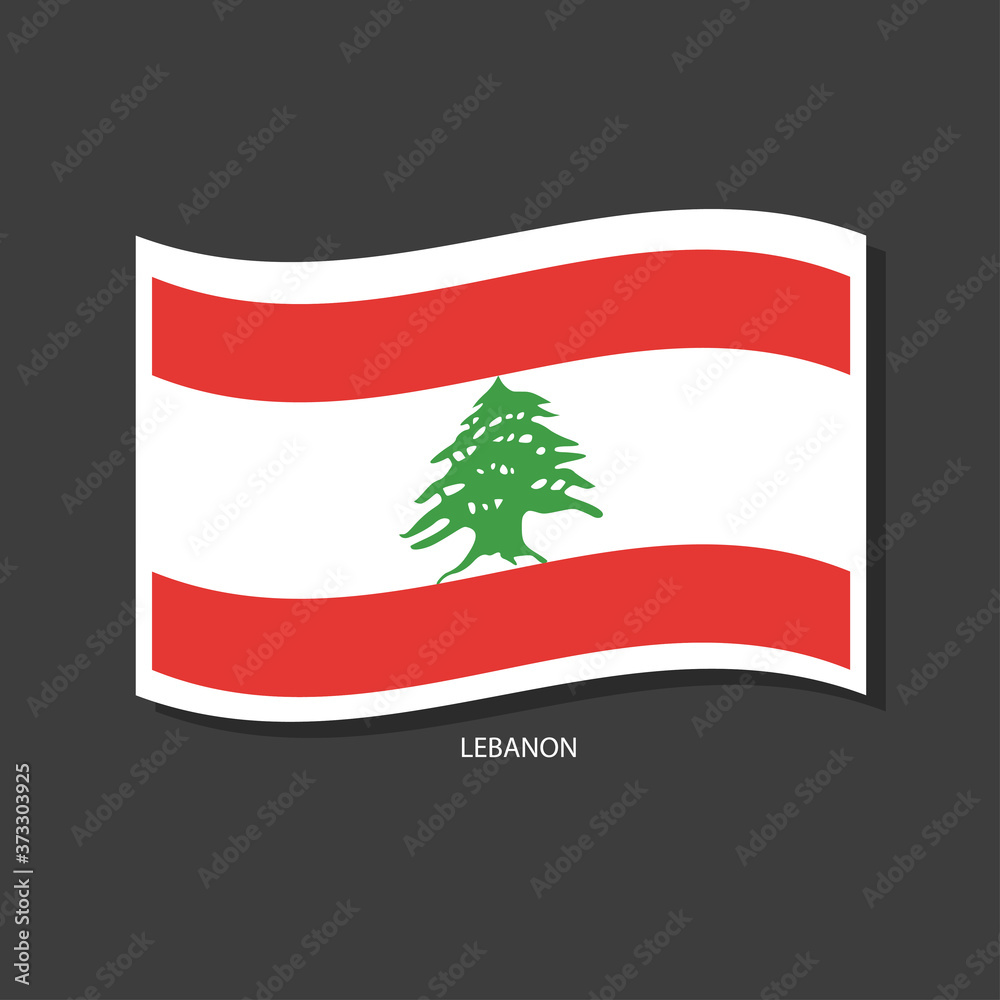 Lebanon flag Vector waving with flags. Lebanon flag Vector waving with flags.