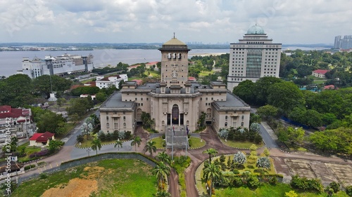 Vászonkép Johor Bahru's iconic landmarks featuring Johor's heritage