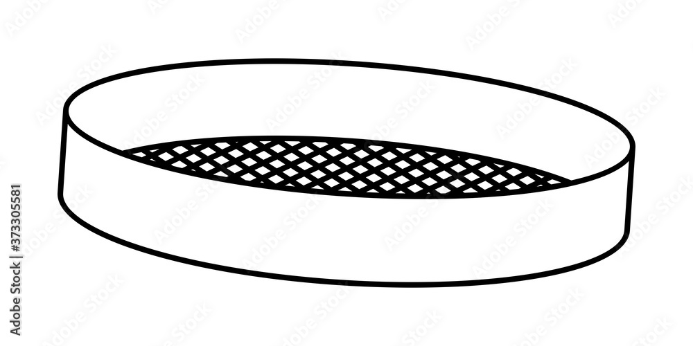 LINEAR DRAWING OF A KITCHEN GRATE ON A WHITE BACKGROUND LINEAR DRAWING OF A KITCHEN GRATE ON A WHITE BACKGROUND