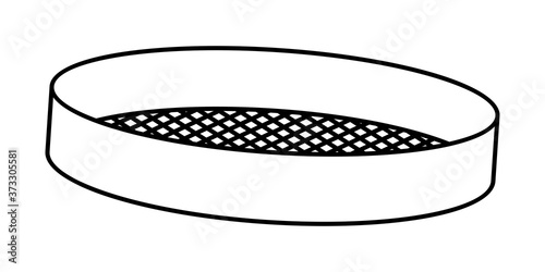 LINEAR DRAWING OF A KITCHEN GRATE ON A WHITE BACKGROUND