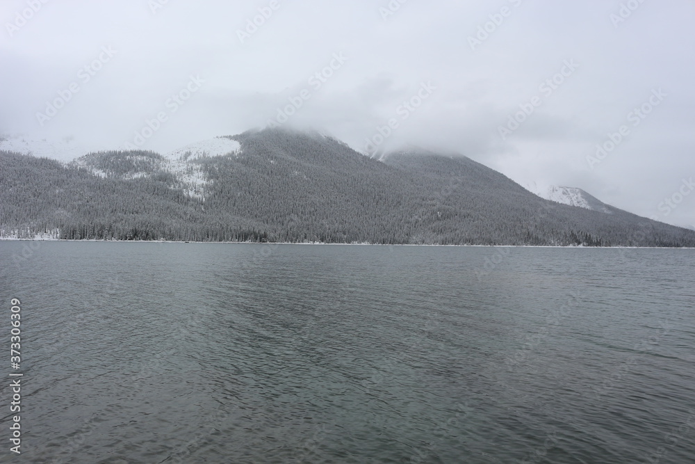 Moraine Lake in winter -  Alberta Canada