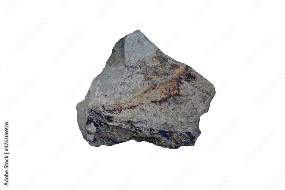 piece of gray shale rock isolated on a white background. Shale is a fine-grained sedimentary rock. piece of gray shale rock isolated on a white background. Shale is a fine-grained sedimentary rock.