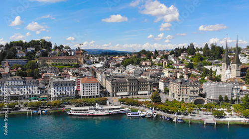 The lakefront of Lake Lucerne in Switzerland - travel photography