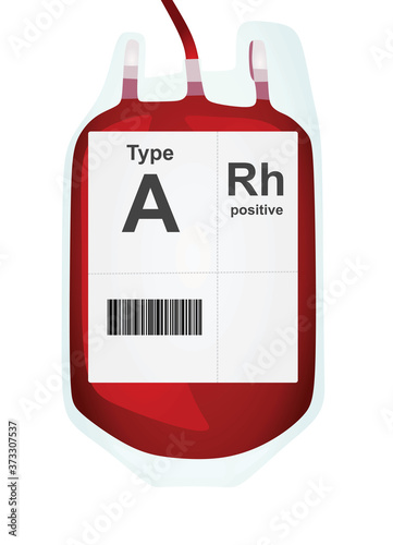Whole blood bag. vector illustration