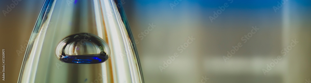 Bubble in glass, abstract design
