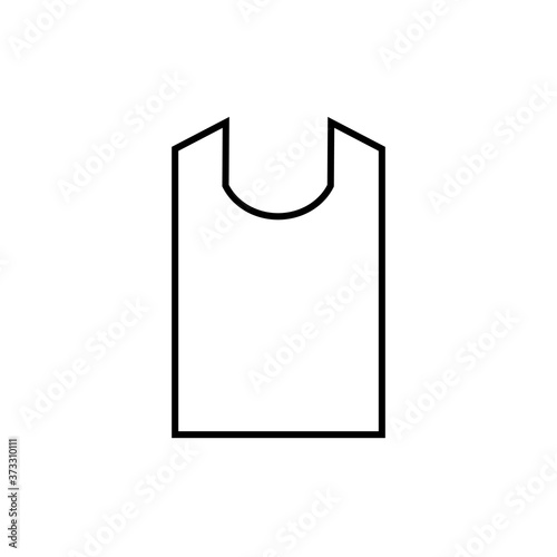 Icono de camiseta sin mangas. Ilustración vectorial aislada en fondo blanco 