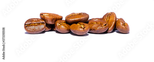 Coffee beans isolated on white background