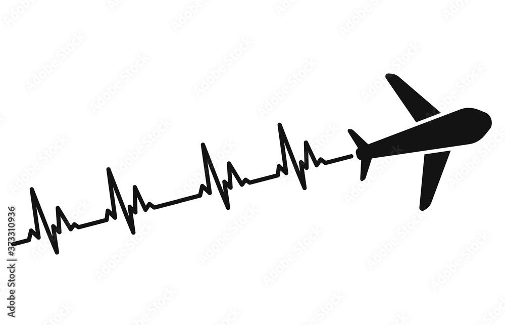 Plane and trace cardiogram.