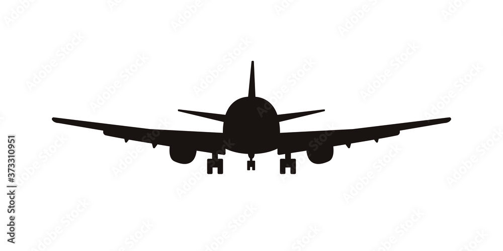 Black airplane shadow. Black airplane shadow.