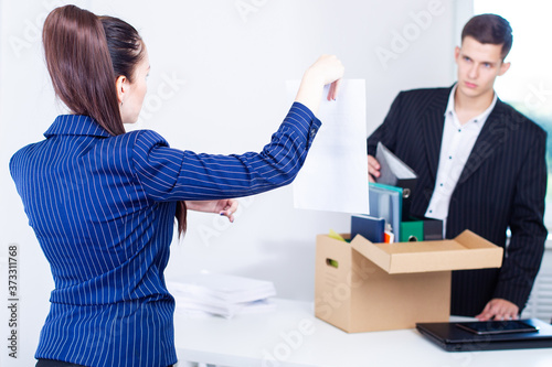 Job loss. Manager shows emp...