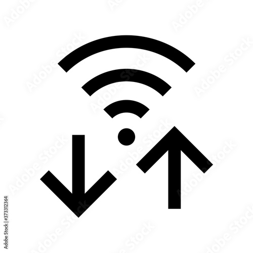 Data traffic of internet icon