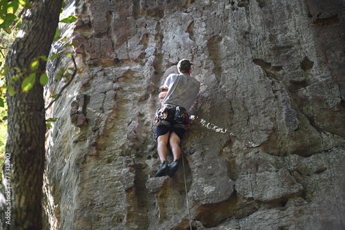 Climbing in the Red River Gorge. 