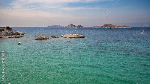 vue sur les îles du Frioul à Marseille 