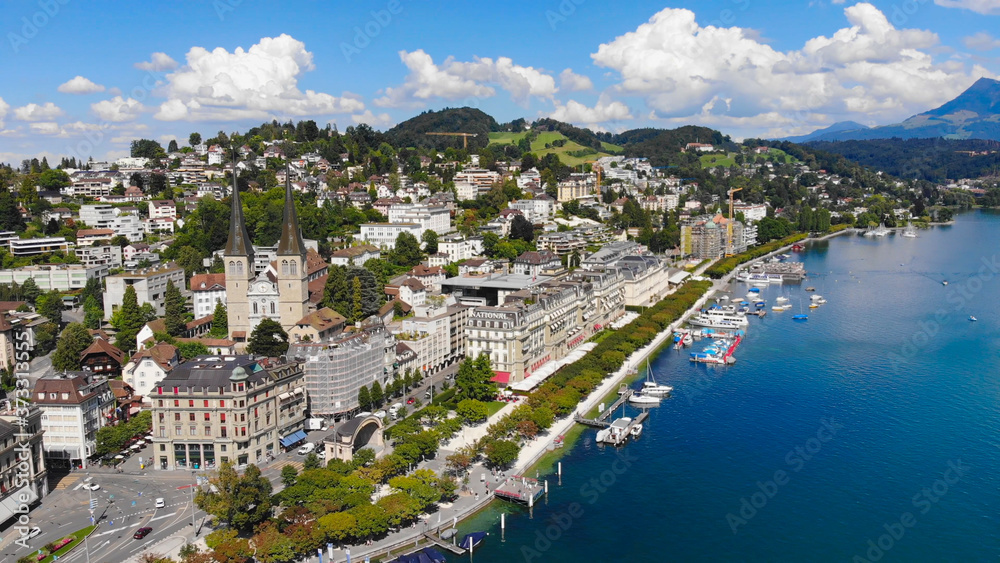 Wonderful city of Lucerne drom above - travel photography