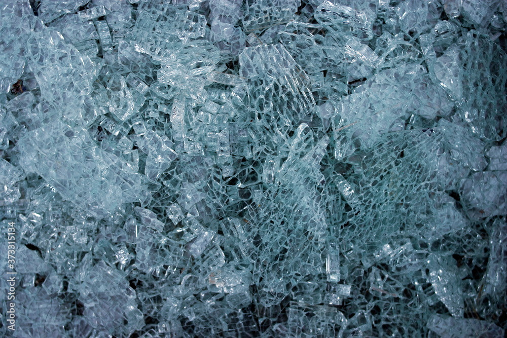Broken glass, a lot of fragments. Background image.