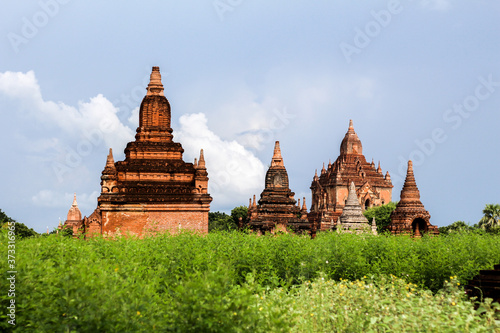 bagan temples landscape at myanmar