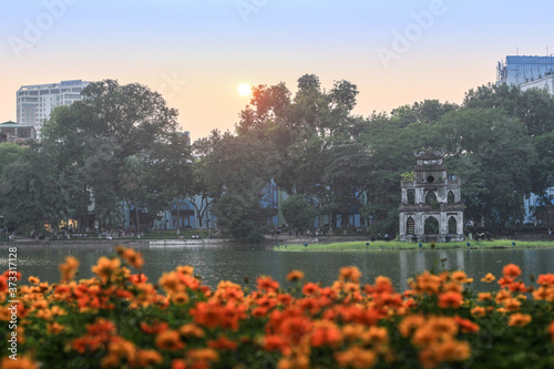Hoan Kiem Lake Park Hanoi Vietnam