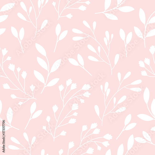 seamless pattern with flowers on pink background