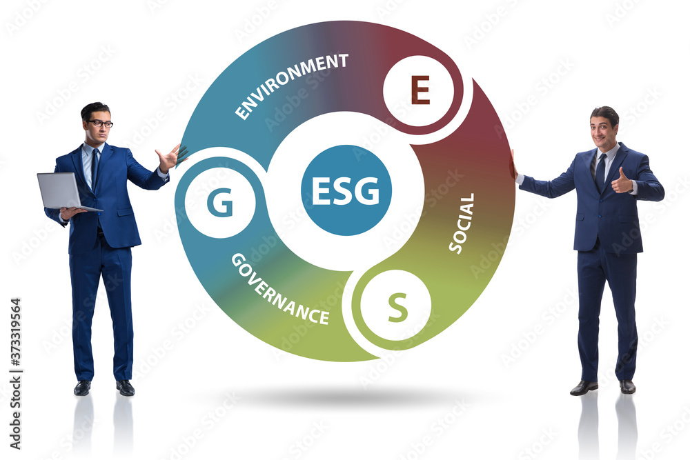 ESG concept as environmental and social governance with business