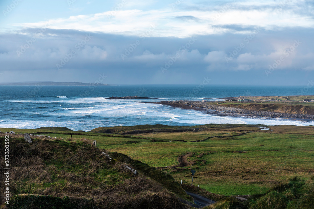 Prairie landscape on the coast of Ireland
