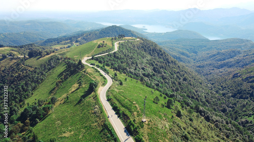 mottarone, italy. mountain road top view