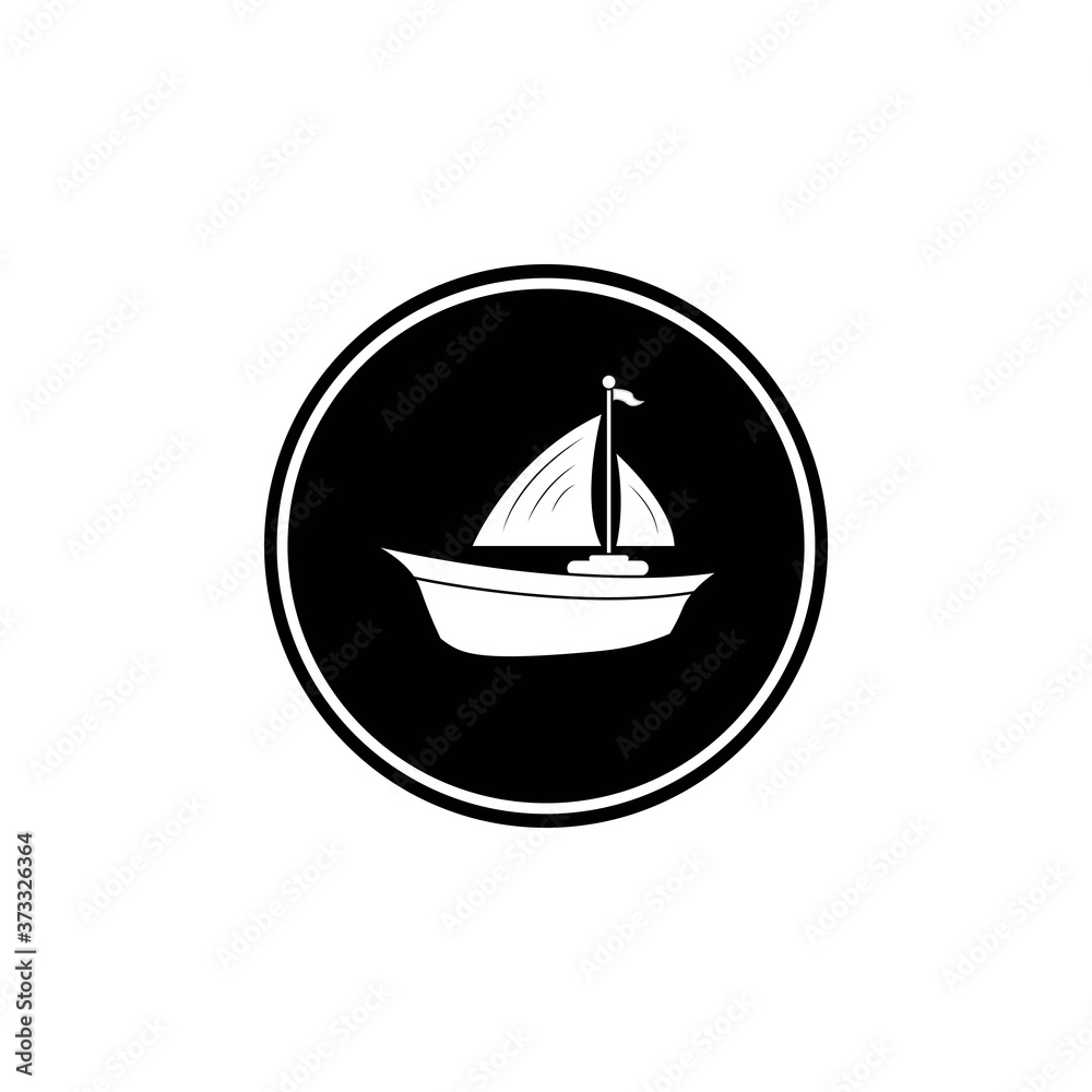 boat logo icon vector design