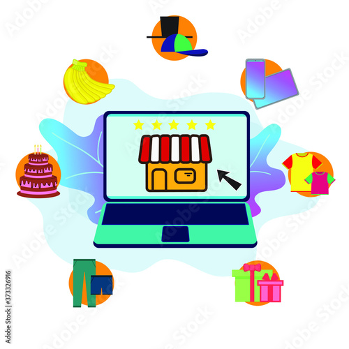 online shop on the internet