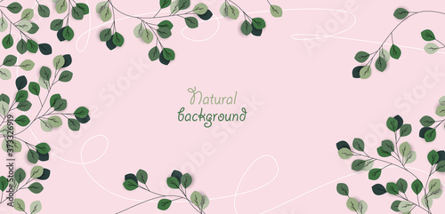 Romantic background with branches