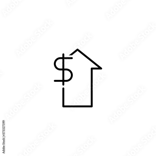 money grow up icon vector illustration